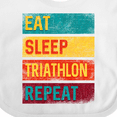 thumbnail image 4 of Inktastic Running Eat Sleep Triathlon Repeat Boys or Girls Baby Bib, 4 of 4