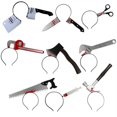 thumbnail image 2 of Accesorios de terror para Halloween, sierras falsas de sangre, cuchillo, diadema para fiesta de Halloween, accesorios para travesuras, decoración, regalos de juguete para niños, 2 of 4