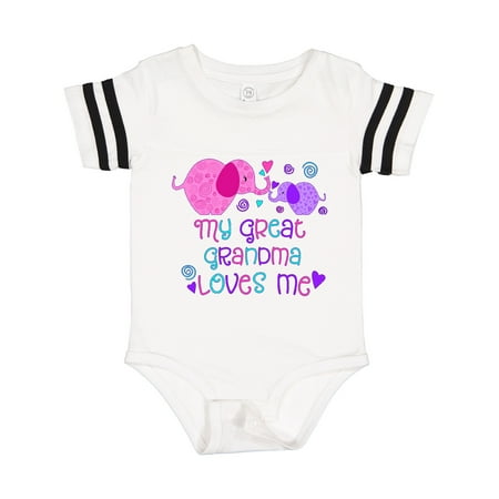 

Inktastic My Great Grandma Loves Me- Cute Elephants Gift Baby Boy or Baby Girl Bodysuit