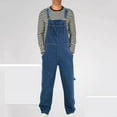 thumbnail image 7 of Hvyesh Overalls for Men Loose Fit Denim Overalls Adjustable Strap Jean Jumpsuit Bib Romper Spring Summer Casual Work Outfits, 7 of 7