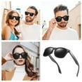 thumbnail image 2 of Lunettes de Soleil Hommes Femmes Noir 400 Unisexe Rétro Classique Lunettes de Sport Conduite Camping, 2 of 6