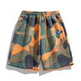 thumbnail image 2 of Pantalones cortos para hombre con estampado floral gráfico, pantalones cortos para hombre para entrenamiento, baloncesto, jogging, deportes, estilo coreano, novedad elegante en tallas XL, 2 of 5