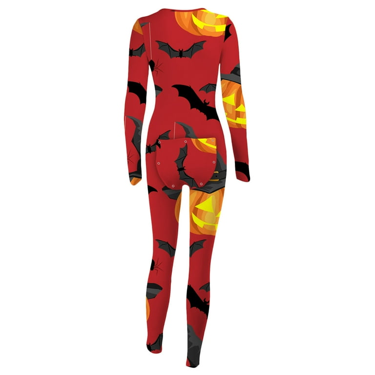 Tarmeek Halloween Onesies Pajamas for Women Trick Or Treat One