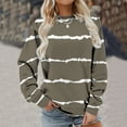 thumbnail image 4 of Azrian Sweatshirts for Womens Clearance,Pullover Hoodies Sweatshirts,Women Long Sleeves Casual Shirts Printing Round Neck Sweatshirt Pullover Loose Tunic Tops Deals for 2023 on Sale, 4 of 6