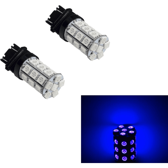 PA LED 2PCS 30SMD 3157 Blue Auto LED Bulb 12V for Turn Signal, Side Marker, Stop, Back, Tail Light