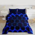 thumbnail image 2 of Castle Fairy Boys Geometric Honeycomb Full Size Comforter Sets,Video Game Bedding Sets, 2 of 8