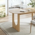 thumbnail image 3 of MAYEERTY 67x33.5x30 Modern Oval Dining Table, Contemporary Home Wood Kitchen Table, Natural Wood, 3 of 7