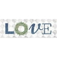 thumbnail image 2 of Rae, Marla 14x7 White Modern Wood Framed Museum Art Print Titled - Love with Eucalyptus Wreath I, 2 of 4