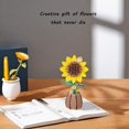 thumbnail image 4 of Puzle 3D de flores de madera, diseño de girasoles, con jarrón, para adultos, 4 of 7