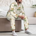 thumbnail image 7 of Pofeuu Flowers And Hens Print Men's Long Sleeve Pajama Set Pijamas Para Hombres Pijamas Para Hombres Mens Pajamas Set-Medium, 7 of 7