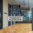 thumbnail image 4 of Signs ByLITA Standard Walking with Jesus Door or Wall Sign Easy Installation | Durable Construction | Religious Greetings | Sunday School Welcome Signs | Church | Faith Sign (Black Gold) - Medium, 4 of 9