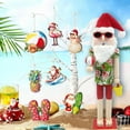 thumbnail image 2 of Wood Puppets Figures 38cm Nutcrackers Christmas Decoration Beach Santa, 2 of 10