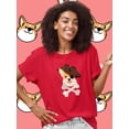thumbnail image 2 of Pirate Corgi Art T-Shirt Women -Image by Shutterstock, Female Medium, 2 of 4