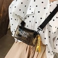 thumbnail image 4 of Coffee Bolso cruzado transparente para mujer, Color caramelo, letras, moda de verano, Mini bolsas de mensajero de hombro, bolso pequeño de gelatina de Pvc, 4 of 5