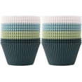 thumbnail image 1 of Moldes para muffins de silicona - 4 colores - Antiadherentes - Sin BPA - Apto para lavavajillas (24 estándar), 1 of 5