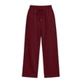 thumbnail image 4 of ClodeEU Women's Drawstring Wide Leg Sweatpants,Soft Casual Lounge Pants with Pockets ,Women's Plus XL, 4 of 7