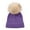 Purple, variant on Kids Toddler Winter Hat with Pom Pom Kids Beanie Hats for Girls Boys Cute Warm Fleece Lined Knit Beanies Cap (Purple,0-3 Years)
