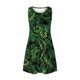 thumbnail image 3 of ICHUANYI Clearance Summer Dresses For Women Beach Floral Tshirt Sundress Casual Pockets Boho Tank Dress(Green, M) ICHUANYI WER2023080914091, 3 of 4