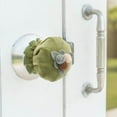 thumbnail image 5 of Fabric Door Knob Covers,Soft Door Knob Protector Cover for Round Door Handle,Flower Shape Door Handle Cover for Wall Protectors and Decorating,Washable and Reusable,2 Pcs，Green, 5 of 8