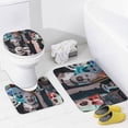 thumbnail image 4 of Terrifier Shower Curtain Set 4 Piece, Set Bathroom Sets with Rugs(Bath Mat,U Shape Mat Toilet Lid Cover Mat) Durable Bathroom Decor, 4 of 8