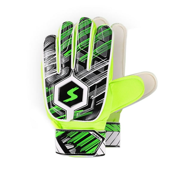 Youth Soccer Goalkeeper Gloves with Finger Protection and Dual Wrist Protection