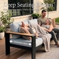 thumbnail image 5 of LayinSun Outdoor Aluminum Furniture Set with Coffee Table, Modern Patio Conversation Sets for Porch, Backyard, 5 of 9