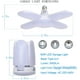 thumbnail image 2 of Lámpara de garaje E27 60W, luz blanca fría 6500K 5500Lm Lámpara de taller deformable con 4 paneles ajustables, iluminación de techo LED, para garajes, almacenes, gimnasios (juego de 1), 2 of 8