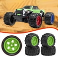 thumbnail image 6 of 4 Pieces RC Car Tires Wheels and Hubs with Aggressive Tooth Pattern for 1/18 Scale Arrma Typhon Granite, 6 of 9