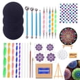 thumbnail image 3 of Hecho con una caja de almacenamiento nuevo 31 piezas Mandala herramientas de punteo bandeja de pintura para Rocas pintura para colorear arcilla Gloria Bolígrafo Mandala, 3 of 9
