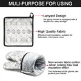 thumbnail image 7 of Black Geometric Diamond Pattern Kitchen Oven Mitt and Pot Holder Sets 4 Pcs for Baking, Cooking and Grilling, Heat Resistant Up To 392 °F, 7 of 7