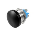 thumbnail image 1 of Interruptor de botón momentáneo de 16 mm Botón de inicio redondo con cabeza de metal AC/DC 12V-250V Negro, 1 of 1
