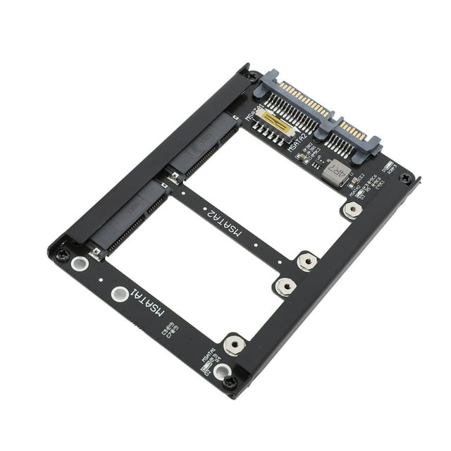 Adaptador Dual Msata SSD A III de 2,5 Pulgadas ANGGREK Tarjeta Convertidora LED Intercambio En Caliente