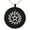 Black, variant on Stainless Steel Aztec Transformation Rune Engraved Small Medallion Circle Charm Pendant Necklace