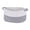 White/Grey 13*9.5*7in, variant on Unique Bargains Woven Storage Basket Bin with Handles White/Khaki 15.5*11.5*7.5in