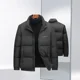 thumbnail image 5 of Chaqueta de plumón con textura de burbujas para hombre, invierno 2024, nueva chaqueta de plumón de pato blanco, informal, de negocios, con cuello alto, 5 of 5