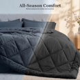 thumbnail image 4 of Utopia Bedding Queen Comforter Set, Bed in a Bag 7 Piece, Dark Grey Diamond Quilted Bedding Set, Microfiber Fill, Comforter, Flat Sheet, Fitted Sheet, Pillowcase, Pillow Shams, Machine Washable, 4 of 4