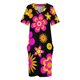 thumbnail image 4 of Vestido holgado con bolsillos y estampado floral de los años setenta, fondo negro, para mujer, verano 2025, 4 of 7