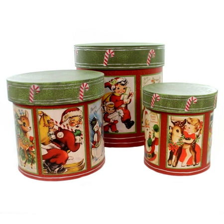 - Christmas RETRO CHRISTMAS NESTING BOXES Paper Vintage Look Tp5283