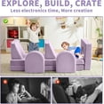 thumbnail image 4 of Wanan Kids Couch 10PCS, Toddler Couch with Modular Kids Couches for Playroom Bedroom, 10 in 1 Multifunctional Toddler Couches for Playing, Creativing, Sleeping, Indoor Kid Sofa for Boys Girls, 4 of 8
