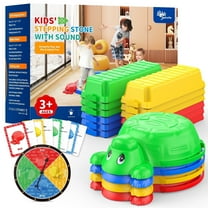 Stepping Stones for Kids, 12 Pcs Balance Beams with 4 Balance Stones, Funny Training for Kids 3-5, Outdoor Lawn Toys for Toddler