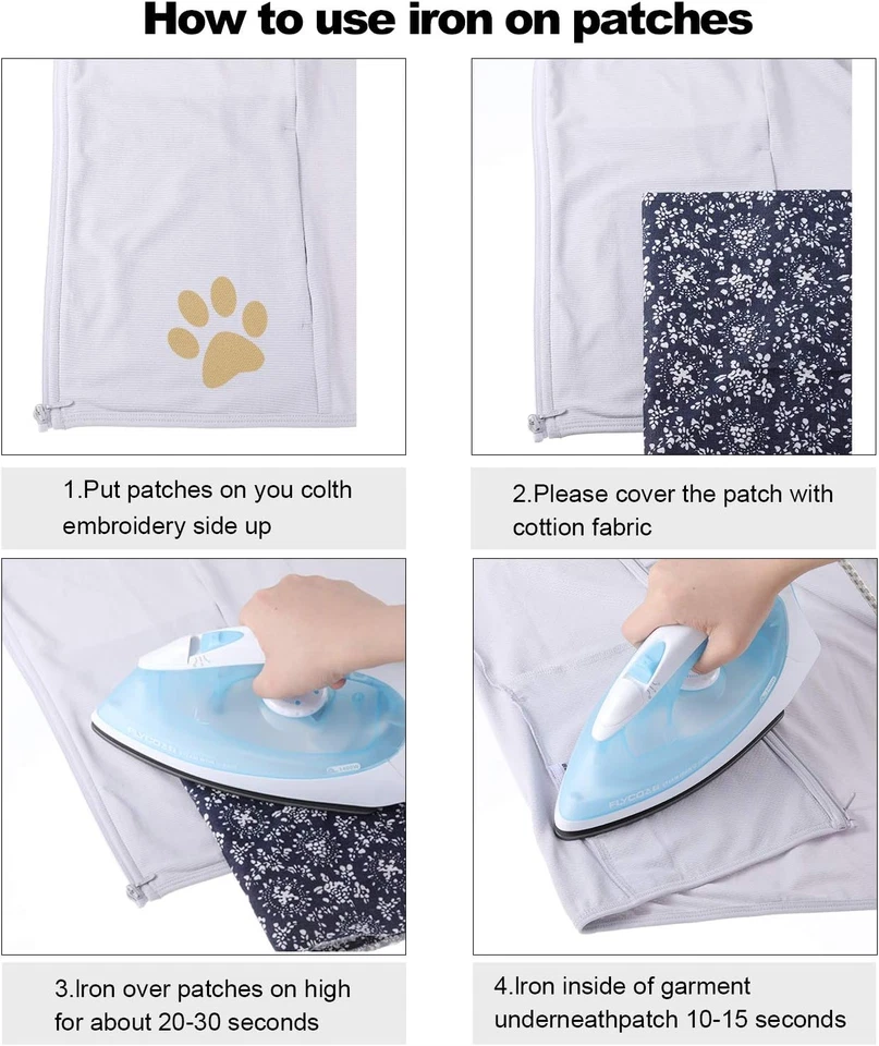 BUTTERFLY- 30 Pieces Iron On Fabric Patches Fabric Repair Patches Twill Clothing Repair Pat