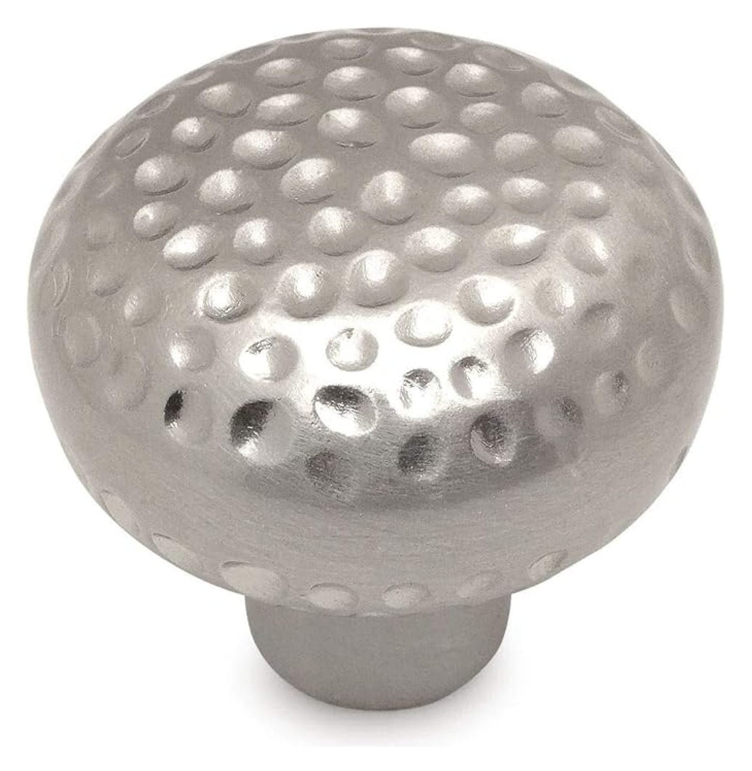 Cabinet Knobs 10 Pack - 1-1/4 Inch Round Brushed Nickel Knobs - Kitchen Cabinet Hardware, Bathroom Drawer Pulls - Solid Metal Cabinet Hardware