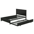 thumbnail image 5 of Euroco Queen Platform Bed with 2 Drawers and Trundle,Solid Metal Frame with Headboard for Adults,Black, 5 of 17