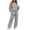 *Gray, variant on ClodeEU Women's Long Sleeve Hoodie and Wide Leg Pants Tracksuit Set, Solid Color Loose Loungewear Two Piece Outfit ,Women's Plus S
