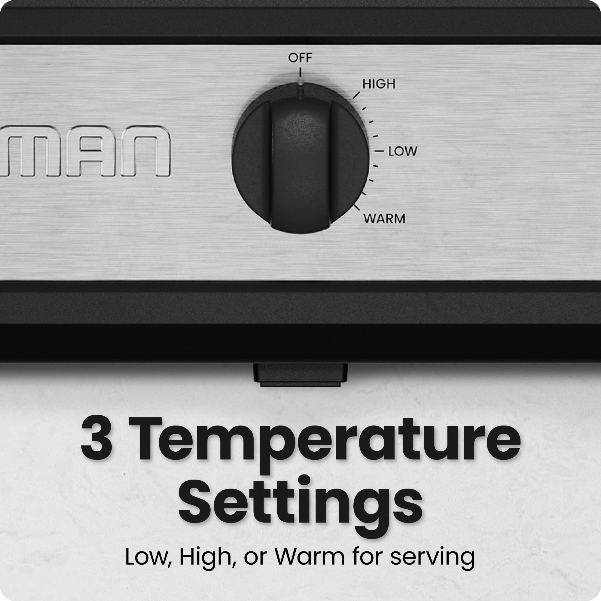 Chefman Triple Slow Cooker & Buffet Server, Three 2.5-Quart Inserts – Stainless Steel