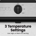 thumbnail image 3 of Chefman Triple Slow Cooker & Buffet Server, Three 2.5-Quart Inserts – Stainless Steel, 3 of 7