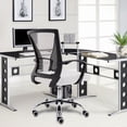 thumbnail image 5 of Modern Home Zuna Mid-Back Office Task Chair - Ergonomic Back Supporting Mesh Back Desk Chair (Black/White), 5 of 7