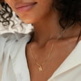 thumbnail image 3 of ORUYROP Petit Collier Lettre, Délicat Pendentif Initiale Personnalisé Plaqué Or 14K Petit Collier Initiale pour Femmes Filles, 3 of 7