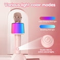 thumbnail image 4 of MINKUROW Kids Karaoke Microphone Toys for Birthday Gifts 4 5 6 7 8 9 10 11 12 Years Old Kids Christmas Party Ideas Gift for Boy and Girls Wireless Karaoke Machine Voice Changer Toy Microphone(Pink), 4 of 7