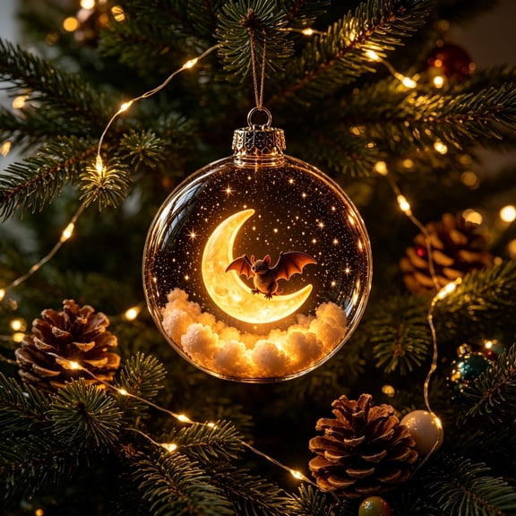 Halloween Clear Ball Ornament,Halloween Clear for Hanging Decorations Glow Party Indoor Outdoor, Spooky Tree Decoration for Halloween Christmas Party Home Decor 10cm